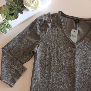 Ann Taylor Shimmer Long Sleeve Top <XSP>
